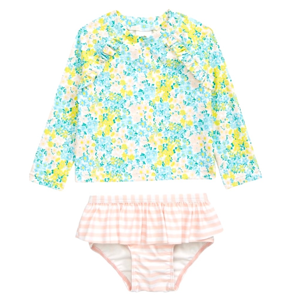 🌸 Tucker + Tate Two-Piece Ruffle Rashguard Swimsuit (baby) 🌸 3M